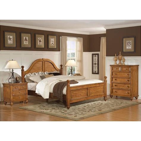 Hadley Pointe - Honey Pine Bedroom Set Flexsteel Wynwood Furniture