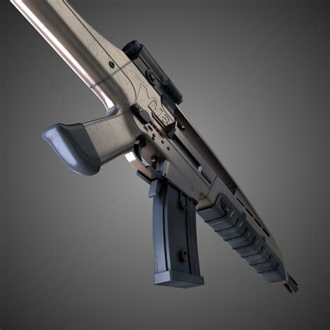 XM8 Assault rifle Hi-Res 3D Model .max .obj .fbx .lwo .lw .lws .ma .mb ...