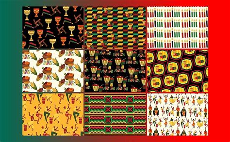 Kwanzaa Patterns Scrapbook Paper Pad: Double Sided for Craft Projects ...