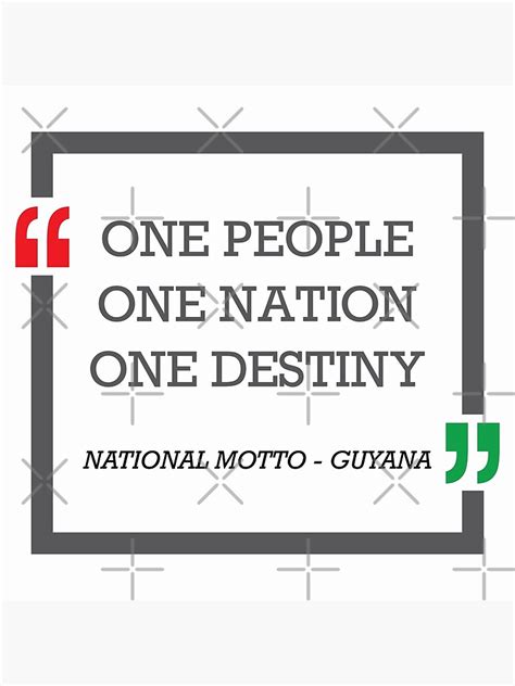 "Guyana National Motto" Poster for Sale by identiti | Redbubble