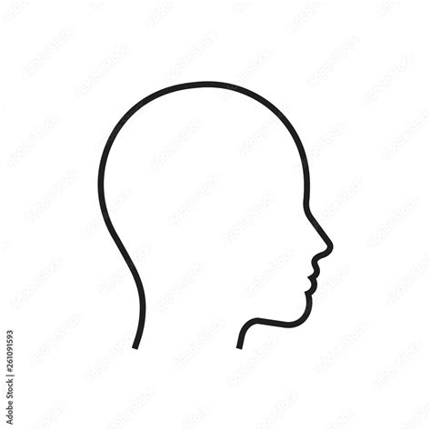 Head line silhouette. Profile contour. Vector illustration. Stock Vector | Adobe Stock