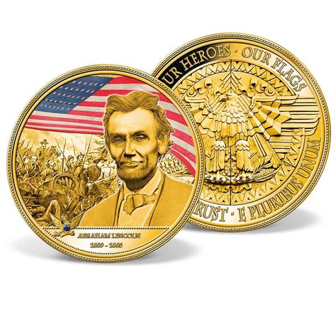 Abraham Lincoln Colossal Commemorative Coin | Gold-Layered | Gold ...