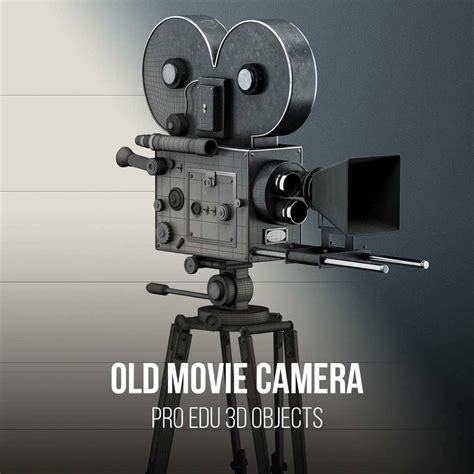 Old Fashioned Movie Camera 3D Model Photoshop | C4D FBX OBJ CGI Asset ...