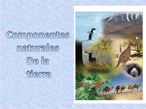 Componentes naturales de la tierra