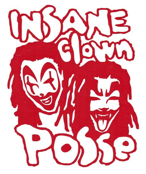 Insane Clown Posse Band Logo Rub-On Sticker RED | Insane clown, Insane ...