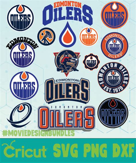 EDMONTON OILERS NHL BUNDLE LOGO SVG PNG DXF - Movie Design Bundles