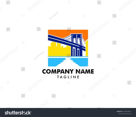 Brooklyn Bridge Logo Stock Vector (Royalty Free) 1344379871