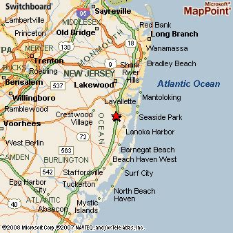 Beachwood, New Jersey Area Map & More