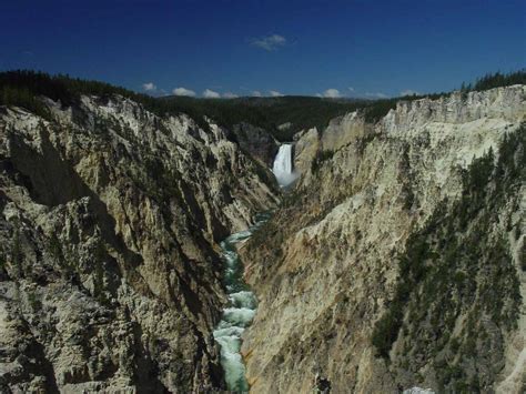 Upper Falls - Powerful Waterfall on the Yellowstone River