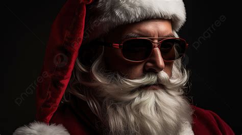 Santa Claus Wearing Sunglasses And Beard Background, Hot Santa Picture ...