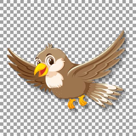 Sparrow bird cartoon character 1426714 Vector Art at Vecteezy