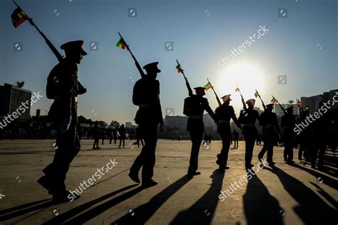 Ethiopian Military Parade National Flags Attached Editorial Stock Photo ...