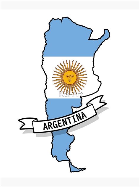 "Argentina Flag Map" Poster for Sale by Koi-Art | Redbubble