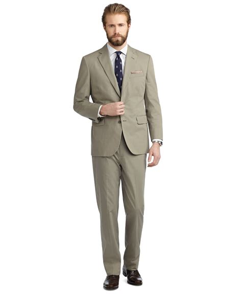 Brooks Bros Madison Fit Poplin Suit in Sage | Suits, Brooks brothers, Poplin