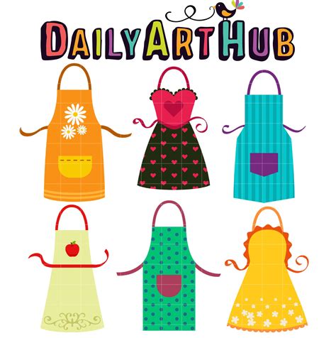 Fun Aprons Clip Art Set – Daily Art Hub – Free Clip Art Everyday | Free clip art, Clip art ...