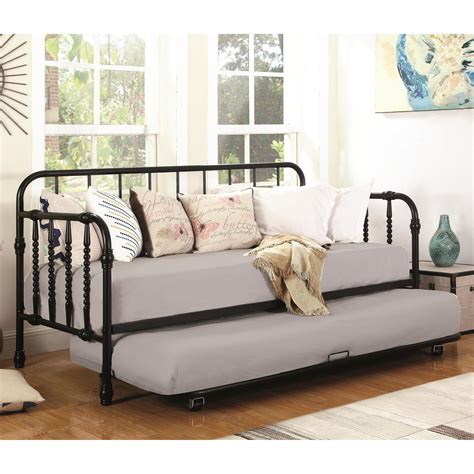 Coaster Daybeds by Coaster 300765 Metal Daybed with Trundle | Dunk ...