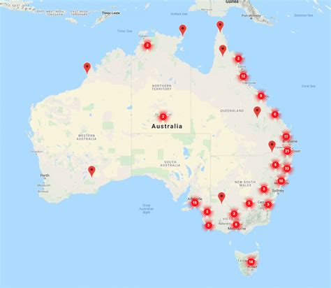 Australian Bushfire Map - Australasian Mine Safety Journal