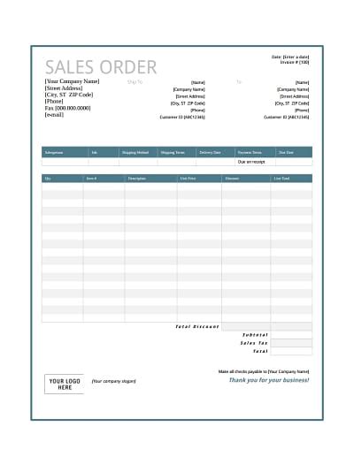 Sales Order Template: Free Download, Edit, Fill, Create and Print