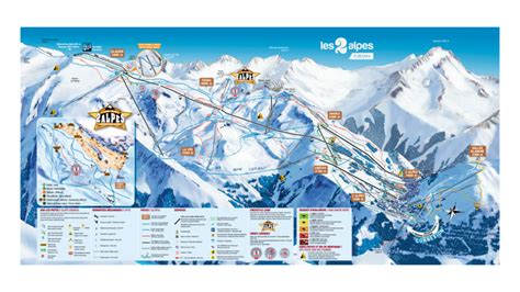 Les Deux Alpes Ski Map And Information - Free Piste Map