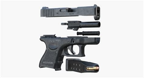 gun glock 26 gen 3d model