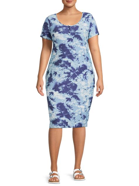 Terra & Sky - Terra & Sky Womens Plus Size Midi Dress - Walmart.com ...