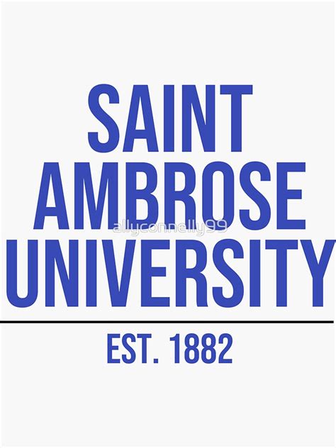 "St. Ambrose University Print" Sticker for Sale by allyconnelly99 | Redbubble