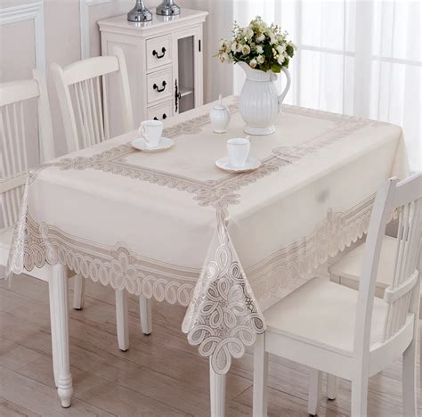 NEW waterproof lace home room table cover Wipe Clean PVC Vinyl ...