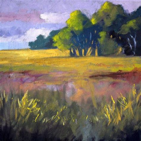 Field Grass Landscape Painting Poster by Nancy Merkle | Landscape paintings, Painting, Grass ...