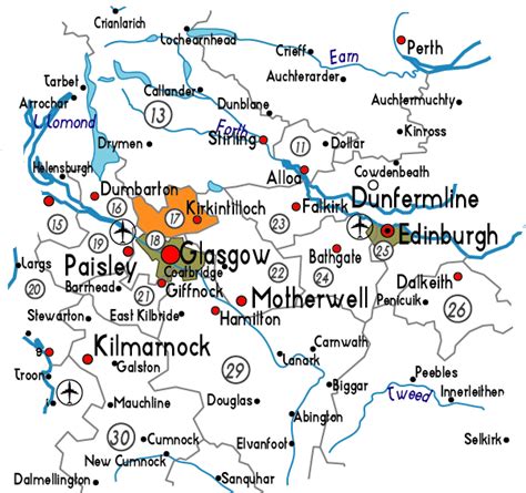 Map of East Dunbartonshire Province