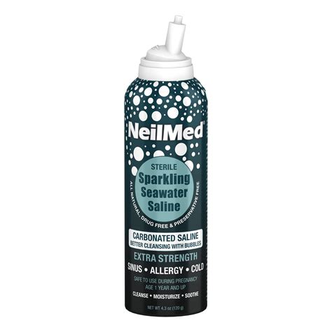 NeilMed Sparkling Seawater Extra Strength Nasal Saline Spray 125 mL ...