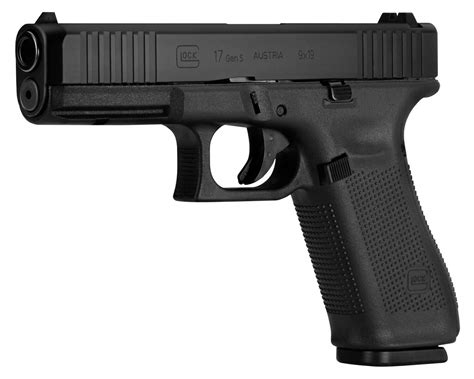 Glock PA175S203 G17 Gen5 Full Size 9mm Luger 17+1 4.49″ Black GMB Barrel Black nDLC Serrated ...