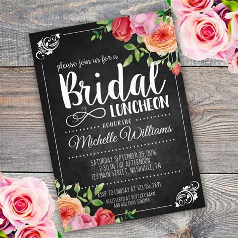 Bridal Luncheon Invitations Templates - Printable Word Searches