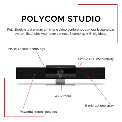 poly Studio USB Videobar - USB video bar for huddle rooms