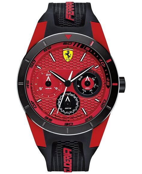 Scuderia Ferrari Men's RedRev T Black Silicone Strap Watch 44mm 830255 - Men's Watches - Jewelry ...