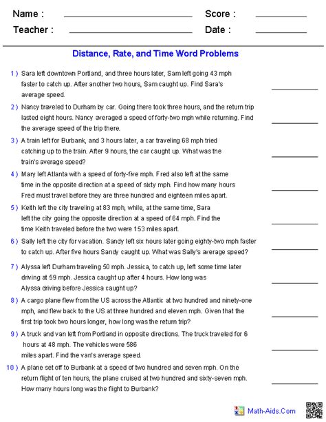 time worksheet: NEW 969 TIME DISTANCE SPEED WORKSHEET