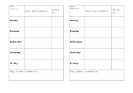 Reading Diary Template | Teaching Resources