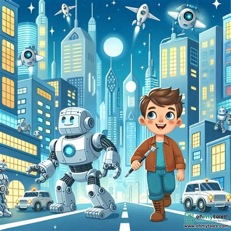 Joey and the Malfunctioning Robots | Science fiction story | 3-4 years old | Futuristic city stories