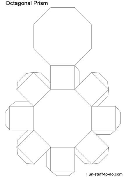 Octagonal Prism Template printable pdf download