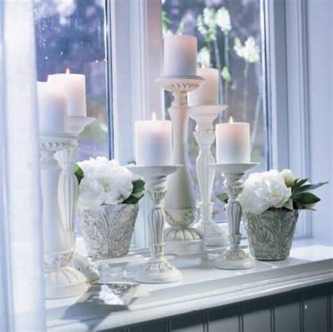 Pretty display ~ birch & lily … | Window ledge decor, Ledge decor, Window sill decor