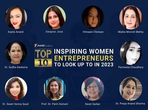 Top 10 Inspiring Women Entrepreneurs to look up to in 2023