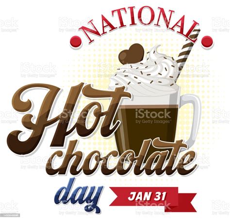 National Hot Chocolate Day Banner Design Stock Illustration - Download Image Now - Alphabet, Art ...