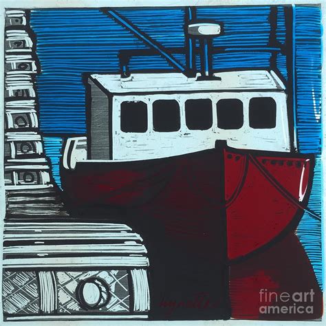 Lobster Boat Drawing by Lynette Richards - Fine Art America