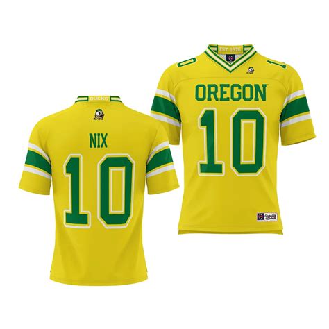 Bo Nix Oregon Ducks Yellow NIL Player Football Youth Jersey - OKNCAASHOP