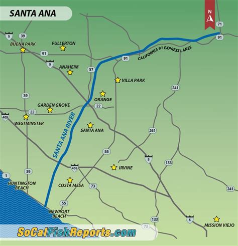 Santa Ana River - Fish Reports & Map