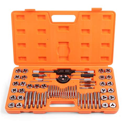 Buy HORUSDY 60-Piece Master Tap and Die Set | SAE Inch and Metric Sizes | for Coarse and Fine ...