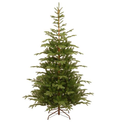 National Tree Company 7-1/2 ft. Feel Real Norwegian Spruce Hinged Artificial Christmas Tree ...