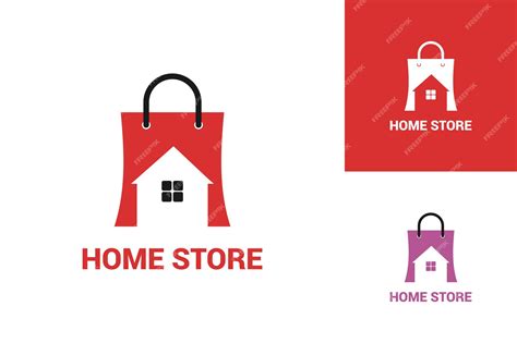 Premium Vector | Home store logo template design