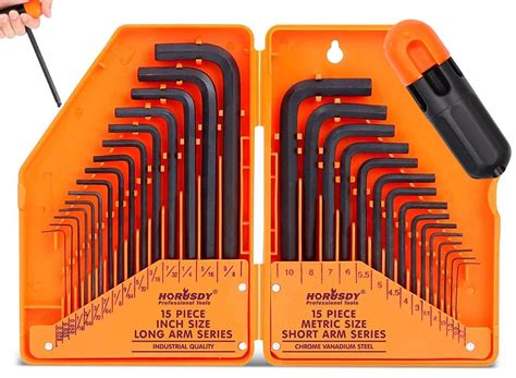 Buy HORUSDY 30-Piece Hex Key Set, Allen Wrench Set Inch/Metric MM(0.7mm ...