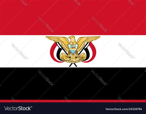 Flag of republic of yemen Royalty Free Vector Image