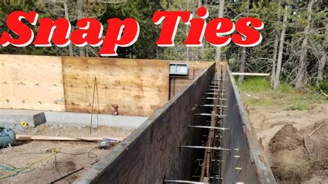 CONCRETE FOUNDATION WALLS WITH SNAP TIE FORMS - YouTube